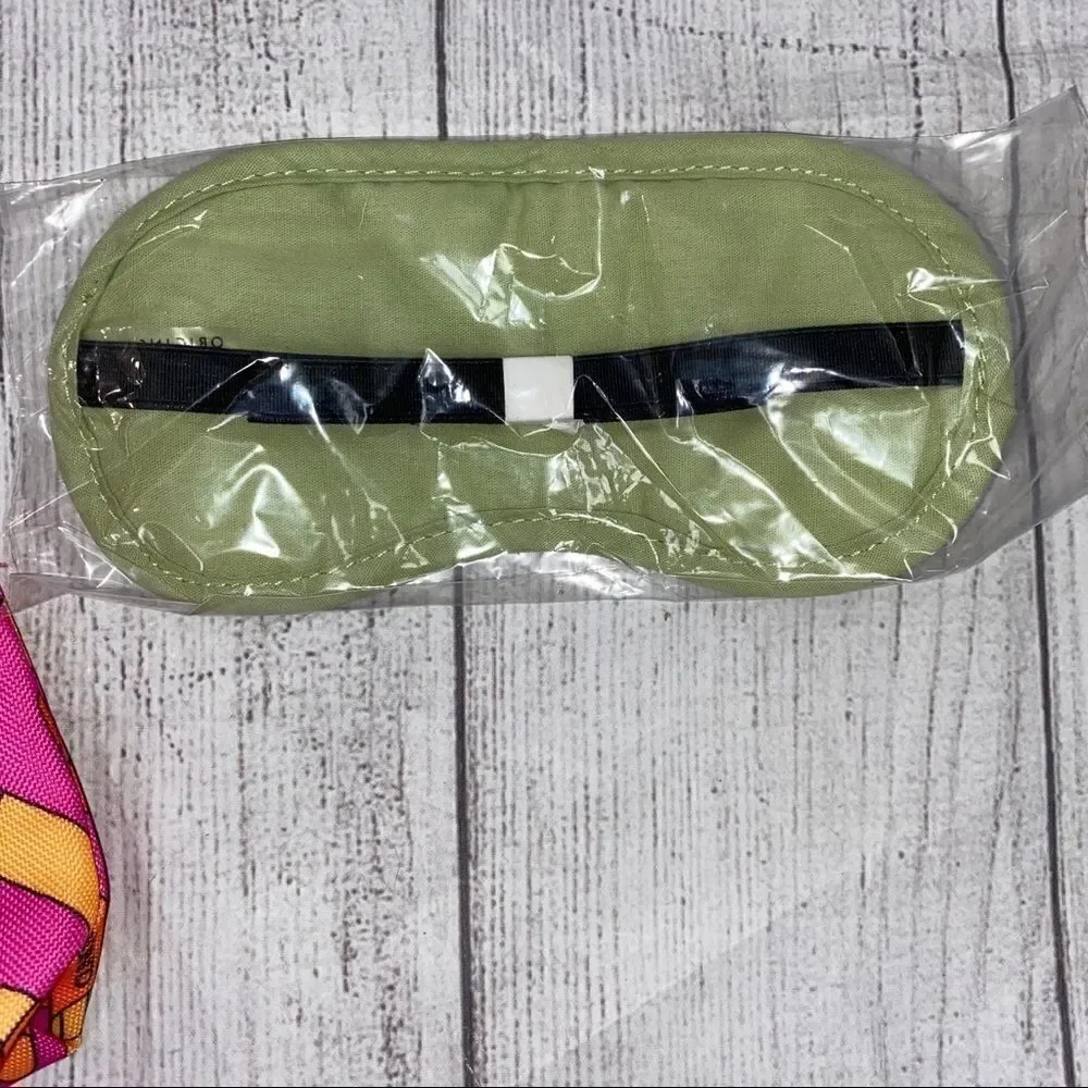 Lancôme Paris canvas tote, makeup bags, sleep mask